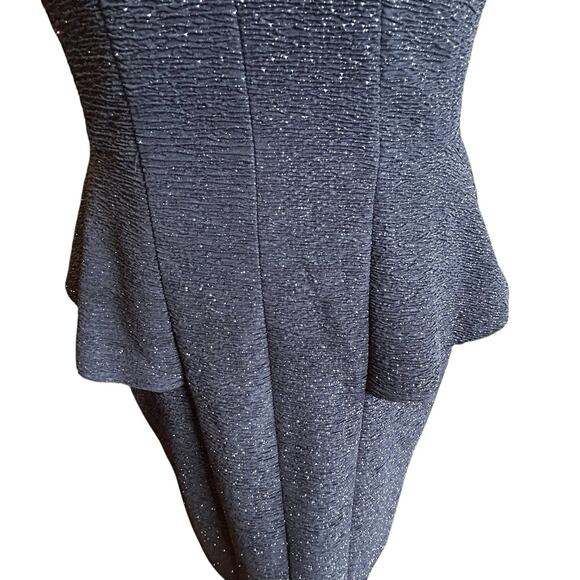Eliza J. Women’s Sleeveless Sheath Black Dress Silver Glitter Embellished Sz. 8 - Picture 14 of 16